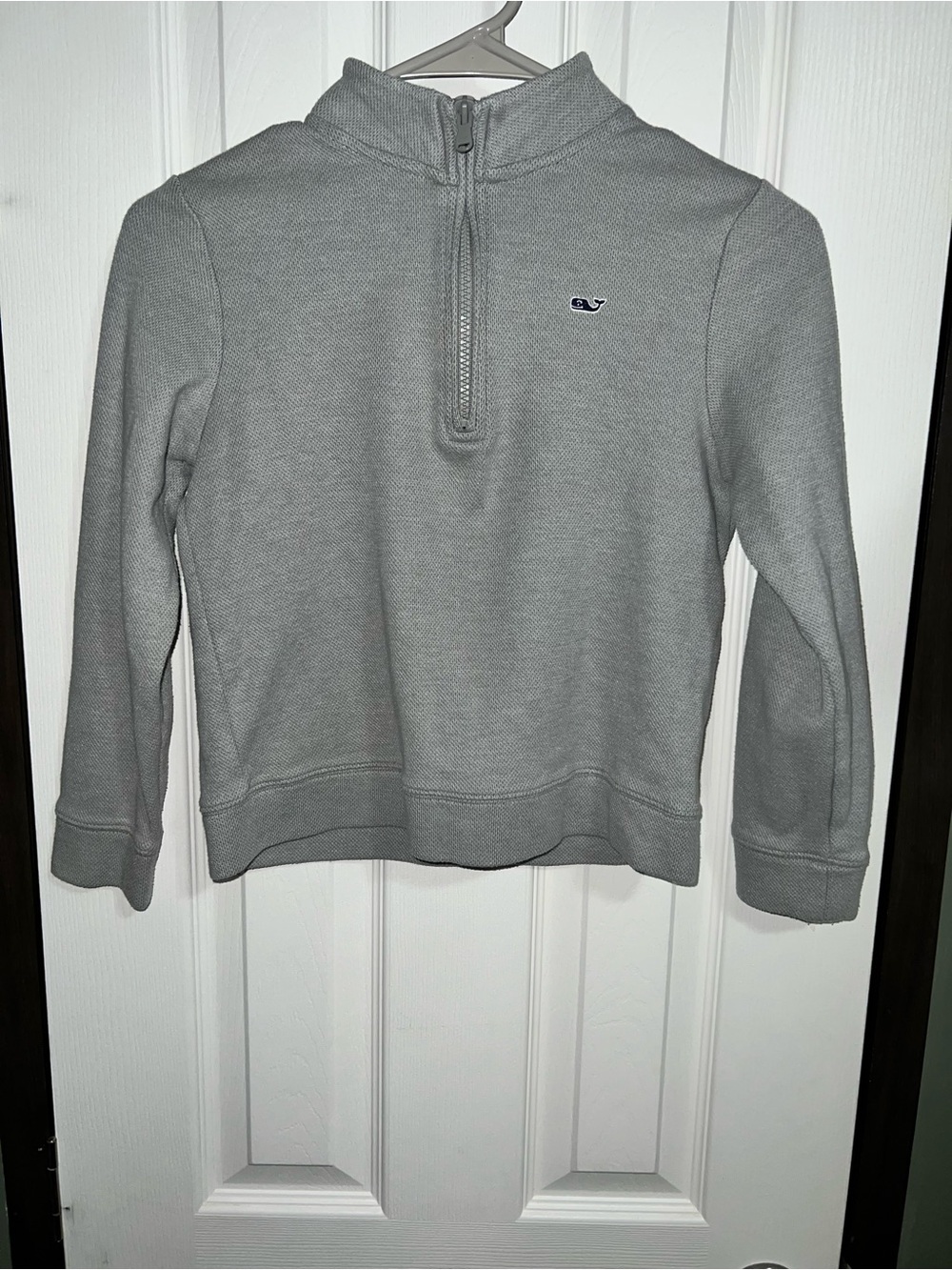 Vineyard Vines kids Gray Quarter-Zip Pullover Sweater